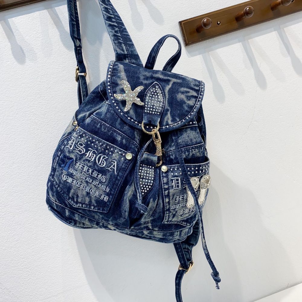 Travel Backpack Anti Theft - IPinee luxe Denim femmes sac à