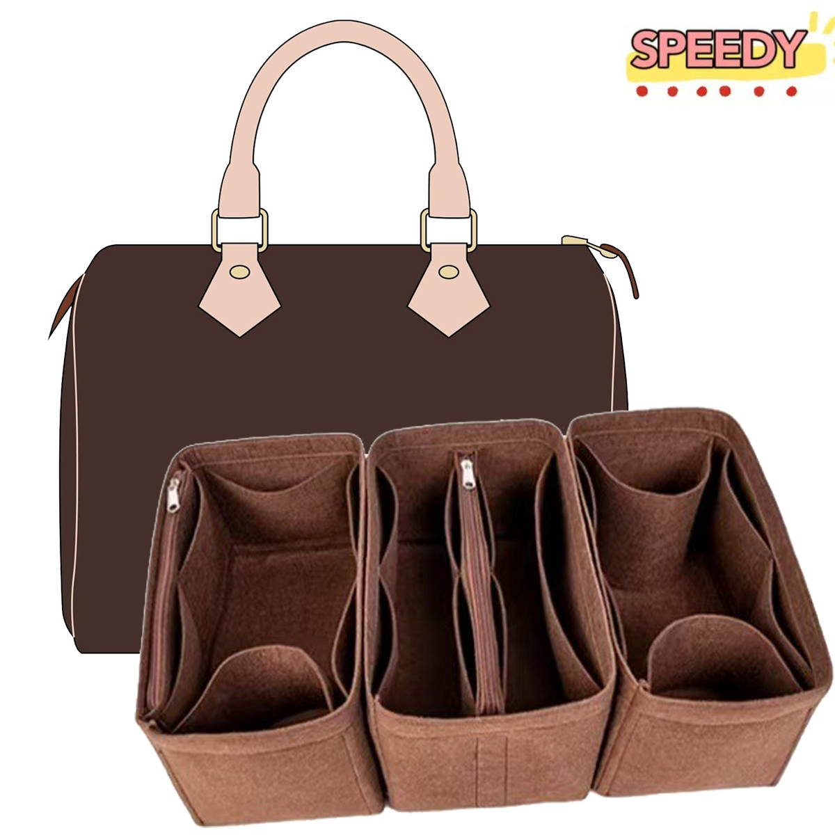Backpack Insert Organizer - Organisateur d'insertion de sac à main