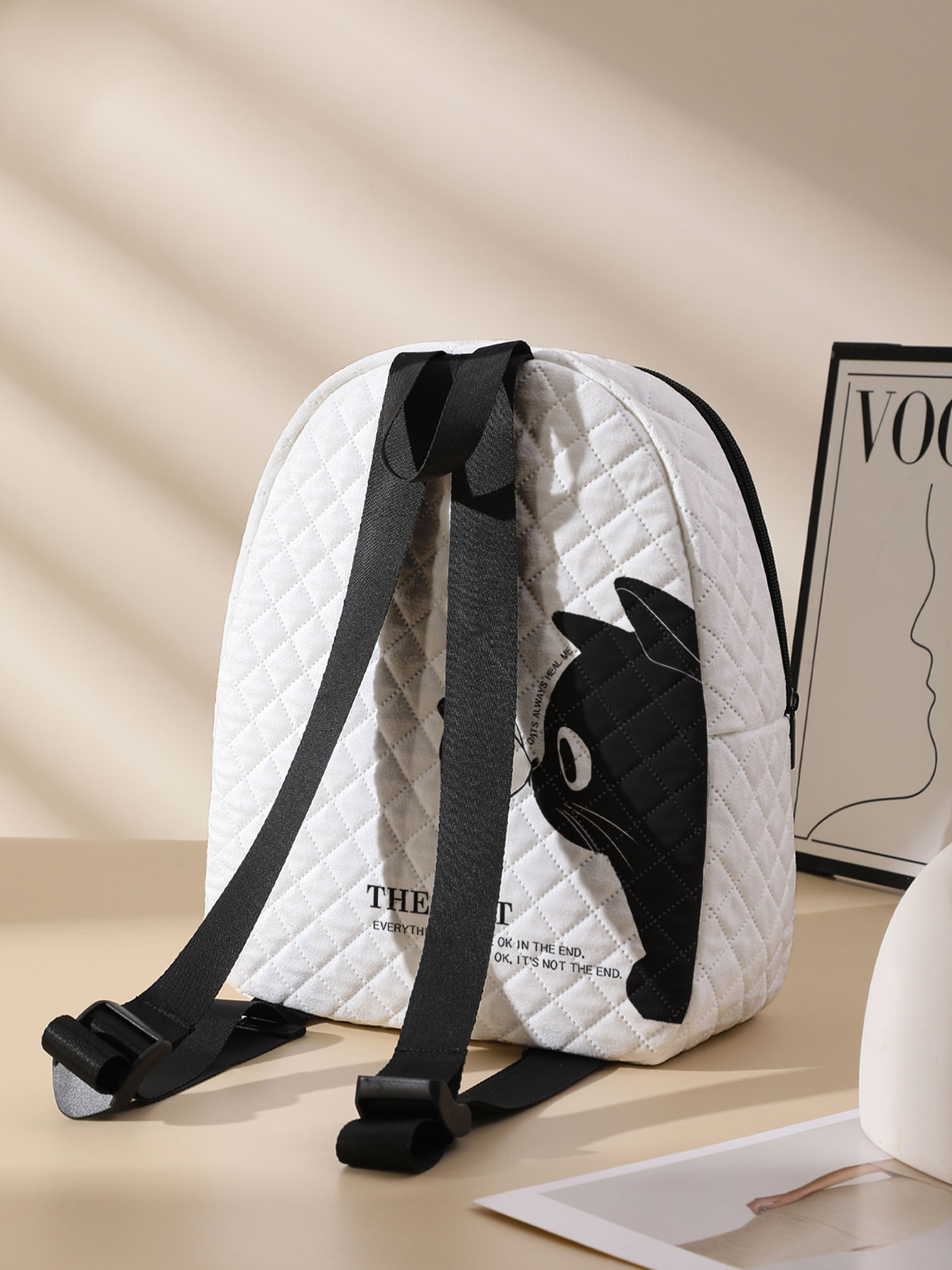 Sac à dos compact matelassé à  - Mini Backpack Purse avis et prix