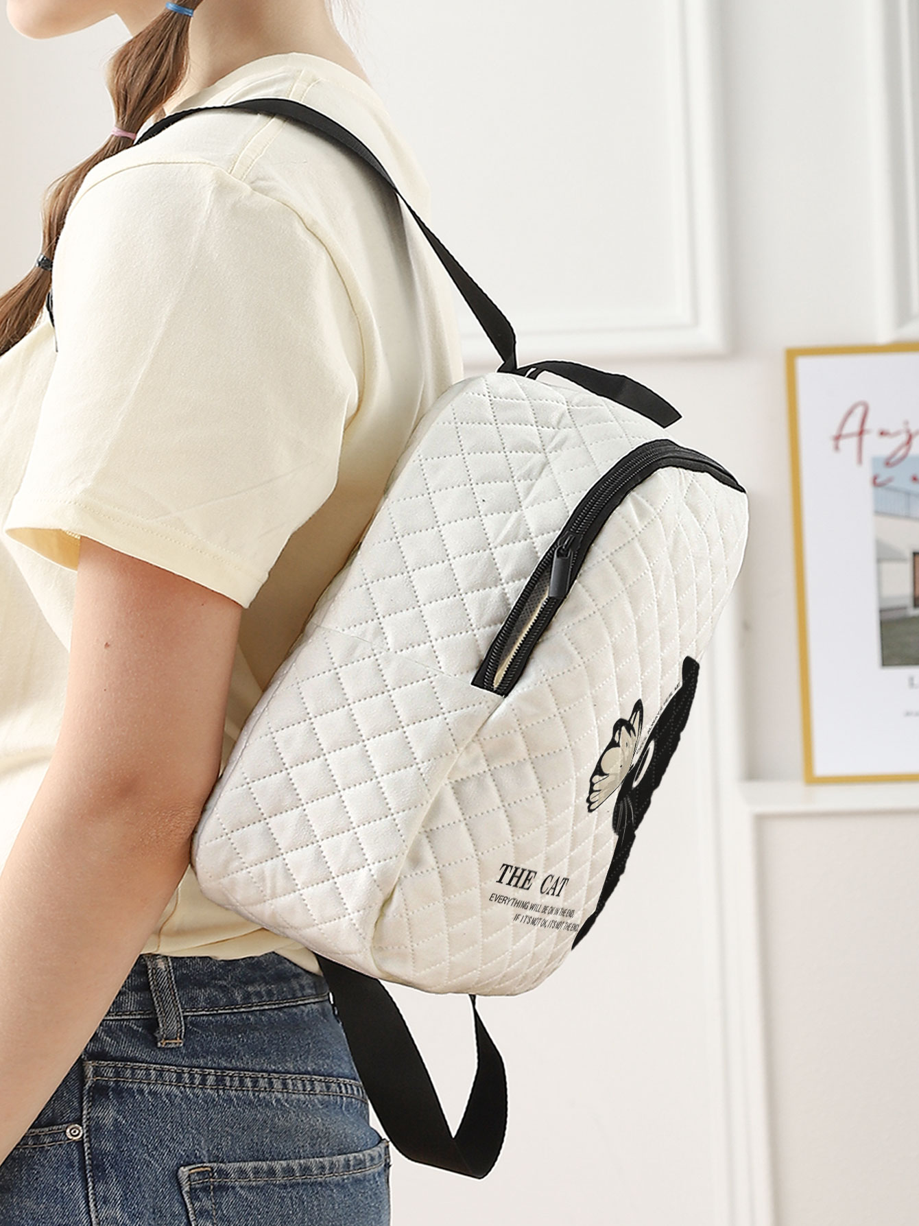 Sac à dos compact matelassé à  - Mini Backpack Purse avis et prix