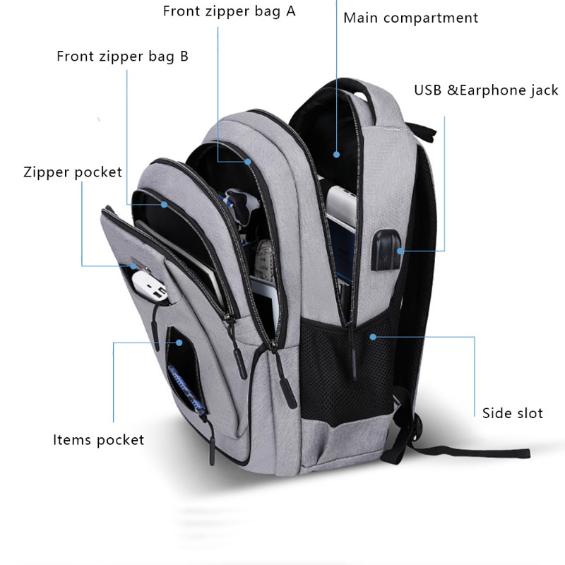 Sac à Dos Oxford Noir Solide d - Laptop Backpack 15.6 avis et prix